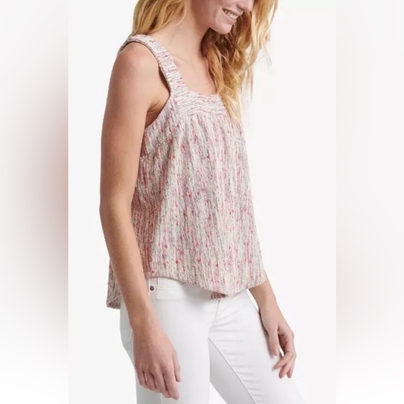 Lucky Brand Textured Square-Neck Top Womens Size Large (1305)‎ - Picture 2 of 9